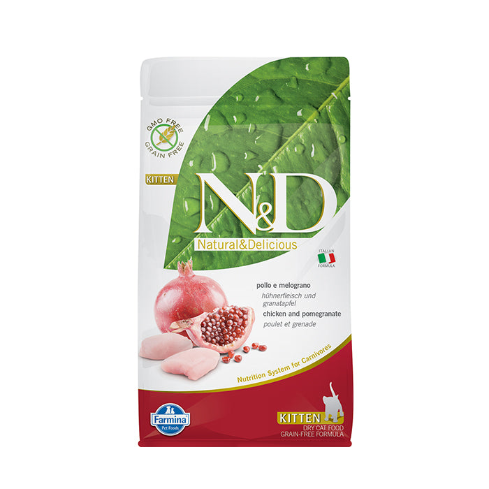N&D Tahılsız Tavuk Etli ve Narlı 1.5 Kg Yavru Kuru Kedi Maması