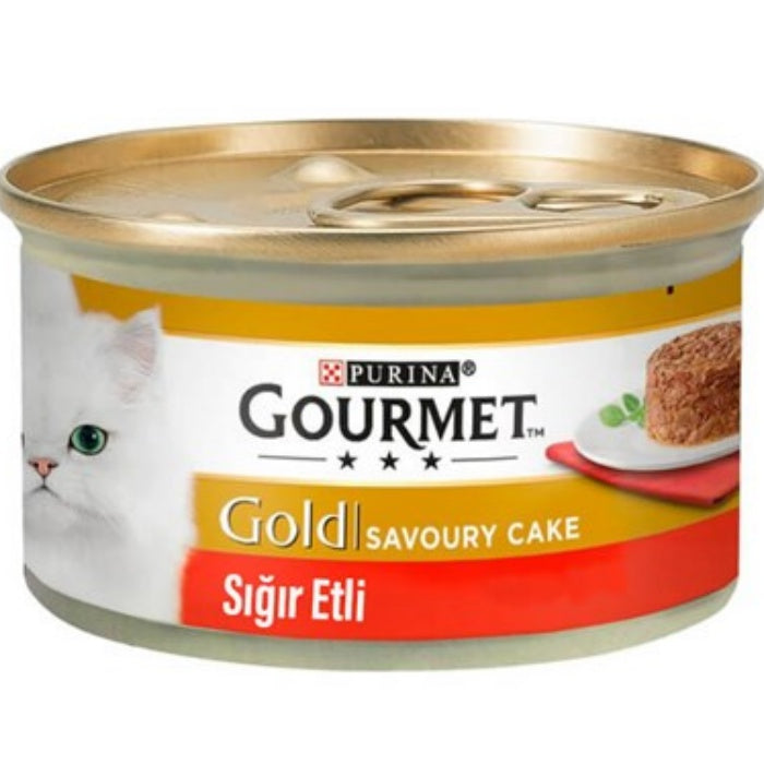 Gourmet Gold Savoury Cake Sığır Etli 85gr Yaş Kedi Konservesi