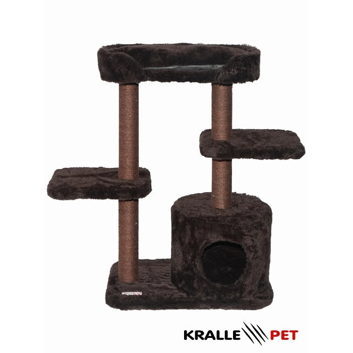 Kralle 1036 Yuvalı Teraslı Kedi Tırmalama Kahverengi
