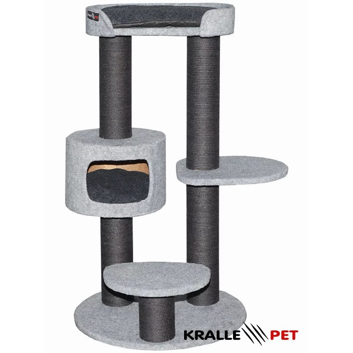 Kralle 1050-K Yuvalı, Basamaklı, Sepetli Keçe Tırmalama Gri