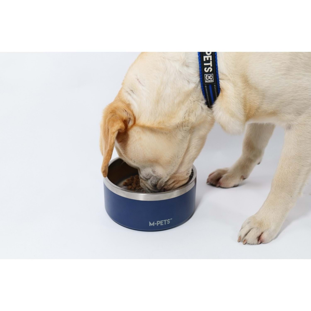 M-Pets Eskimo Çift Cidarlı Mama Kabı 1.25L Blue