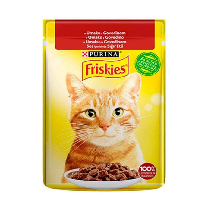 Friskies Sığır Etli Yetişkin Kedi Yaş Maması 85gr