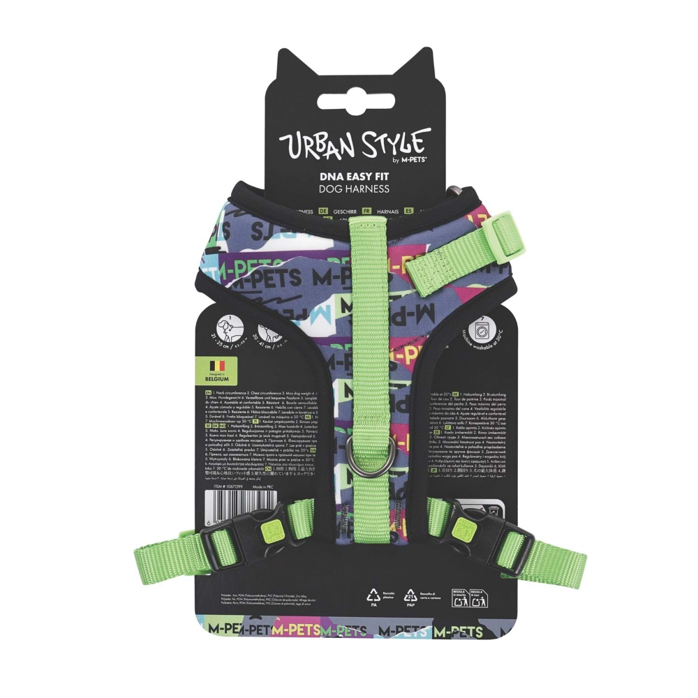 M-Pets Urban Style Dna Easy Fit Köpek Göğüs Tasması (XS)