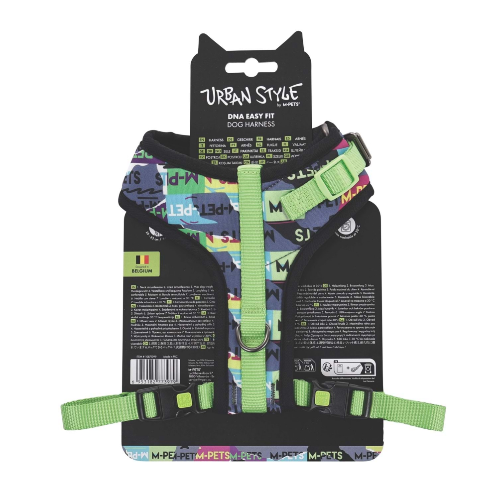 M-Pets Urban Style Dna Easy Fit Köpek Göğüs Tasması (S)