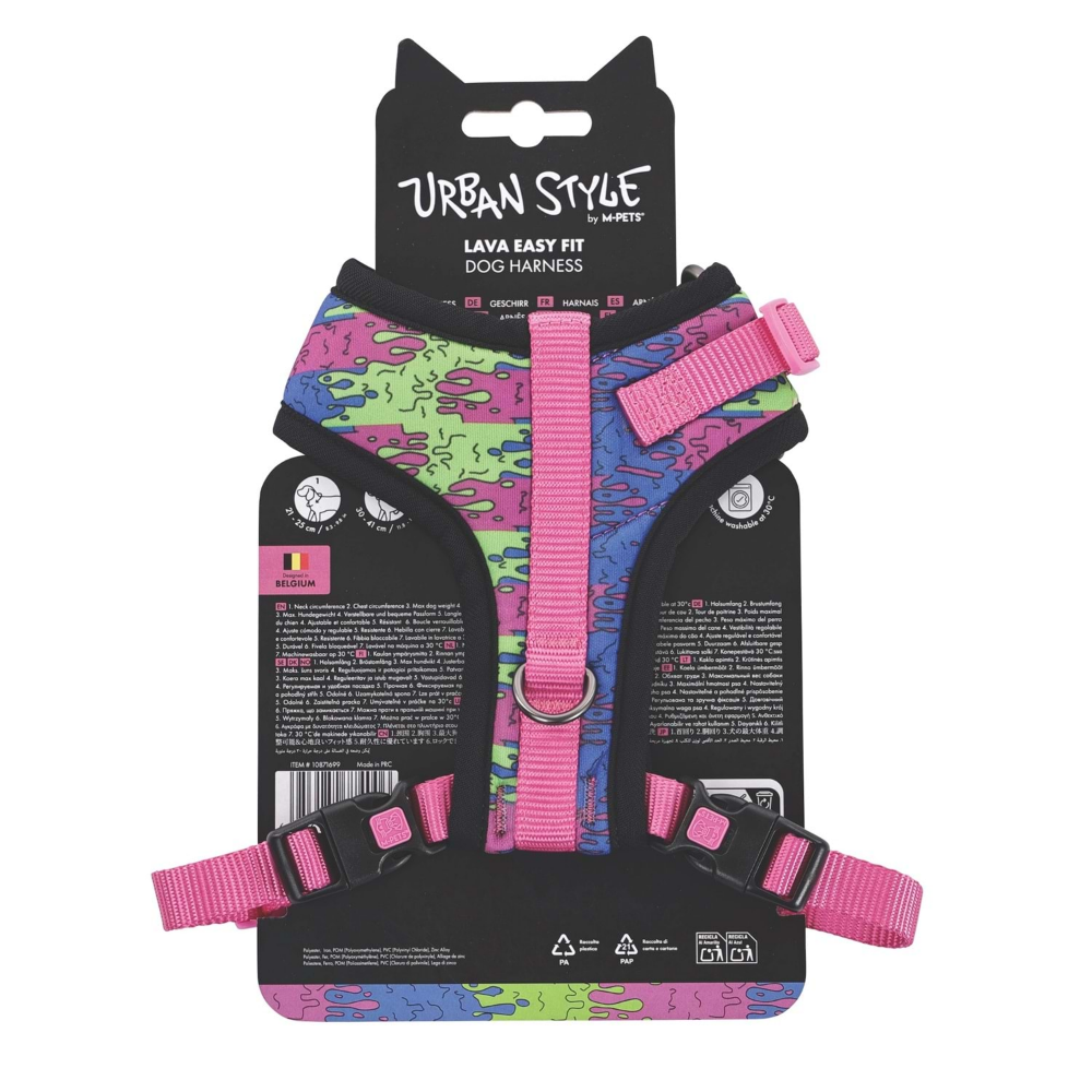 M-Pets Urban Style Lava Easy Fit Köpek Göğüs Tasması (XS)