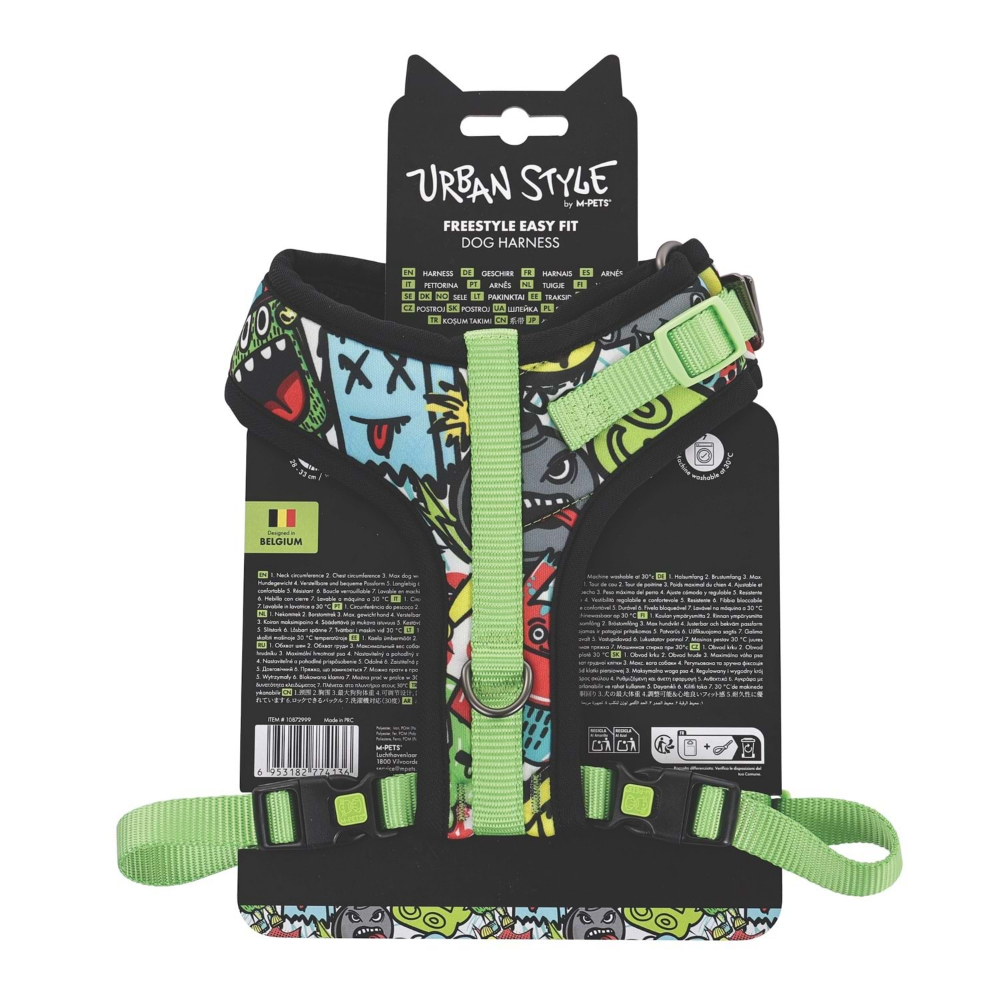 M-Pets Urban Style Multicolor Easy Fit Köpek Göğüs Tasması (S)