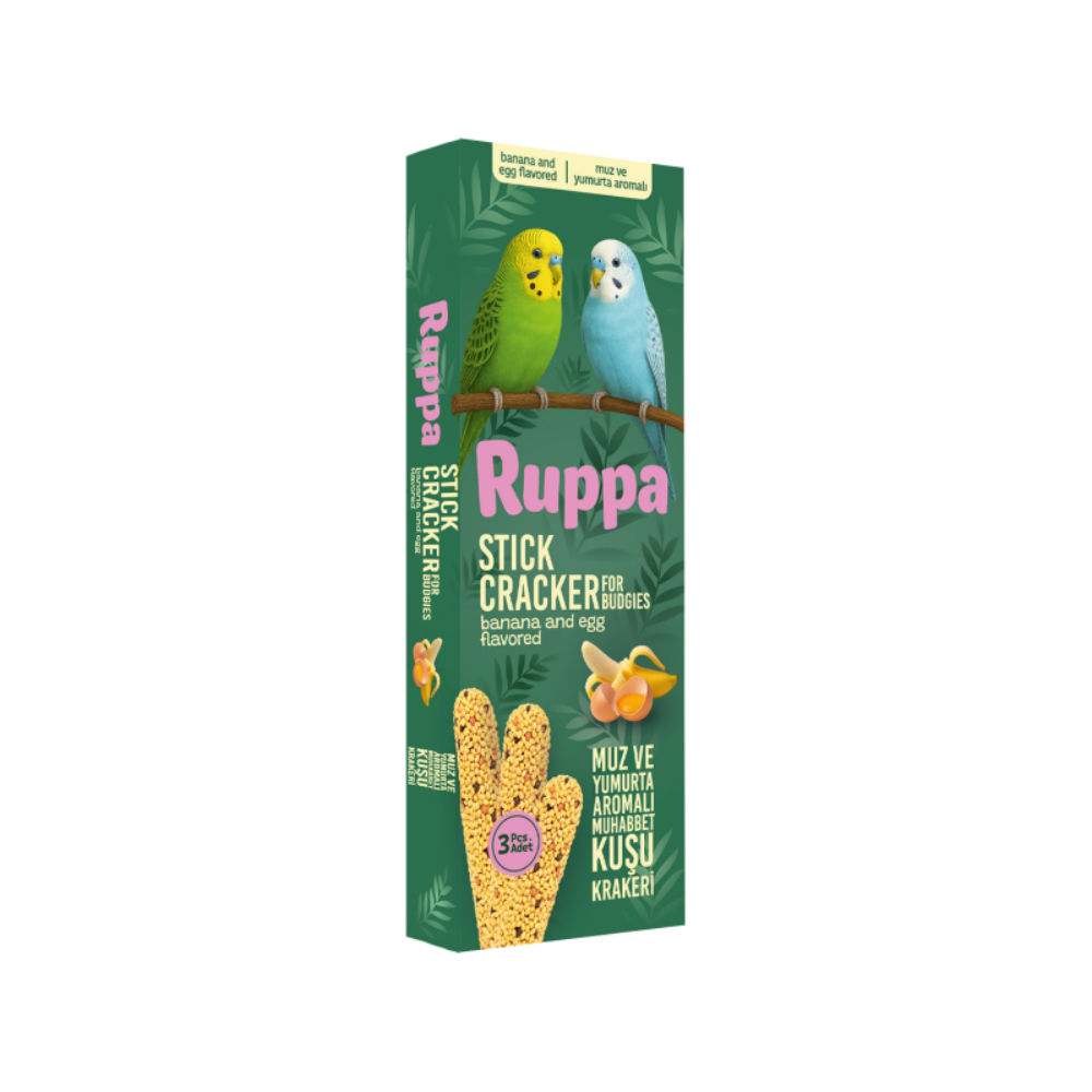 Ruppa 3 Lü Muz Aromalı Muhabbet Kuşu Krakerı