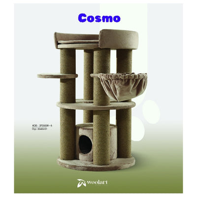 Woolart Cosmo Kedi Tırmalama Mobilyası Bej