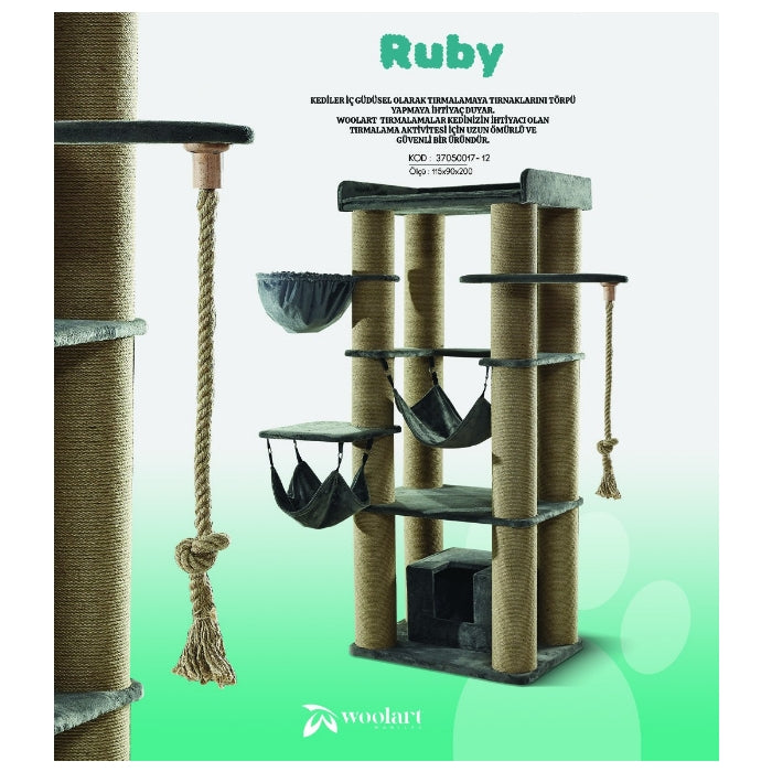Woolart Ruby Kedi Tırmalama Mobilyası