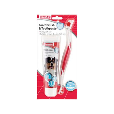 Beaphar Köpek Diş Fırçası+Diş Macunu Seti