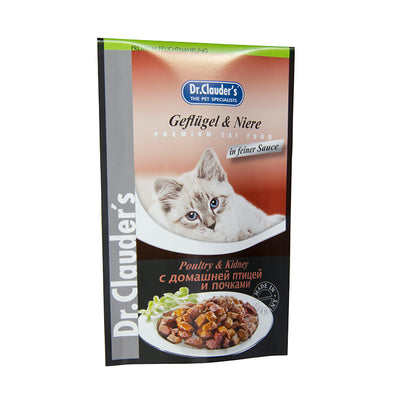 Dr.Clauder's Soslu Kümes Hayvanlı & Böbrekli 100gr Yaş Kedi Maması