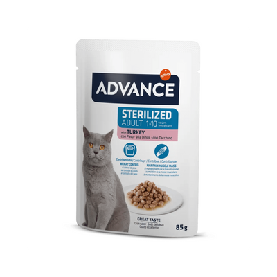 Advance Cat Sterılızed Turkey Wet Pouch 85gr