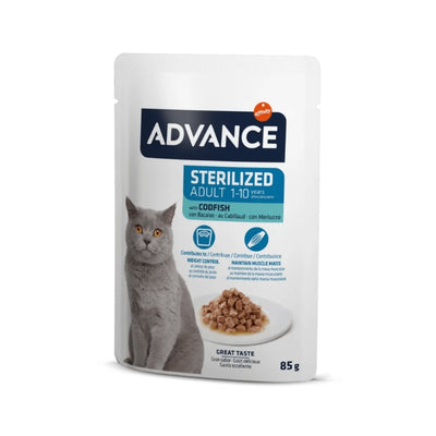 Advance Cat Sterılızed Codfısh Wet Pouch 85gr