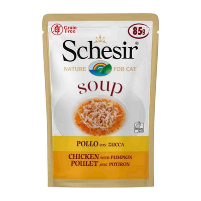 Schesir Soup Tavuk ile Bal Kabağı Yetişkin Kedi Çorbası Pouch 40g