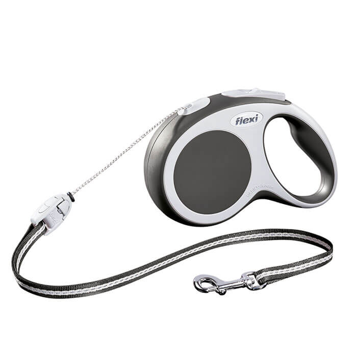 Flexi Vario Small 8m İp Gezdirme Gri