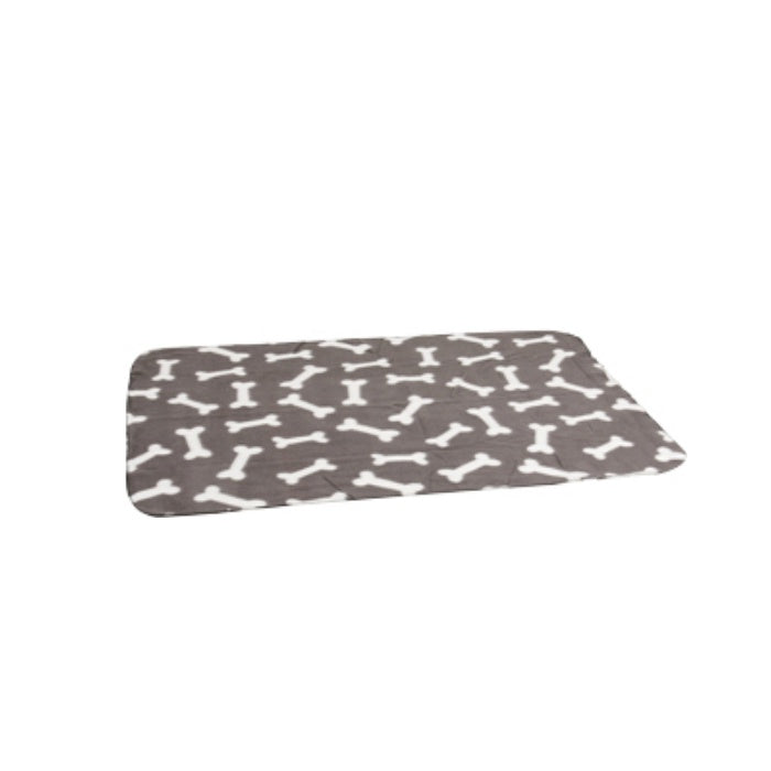 Flamingo Kemik Desenli Battaniye Gri 100x70cm