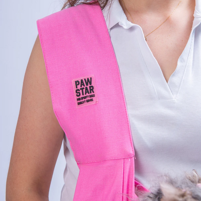 PawStar Pembe Gabardin CrossBody Çanta