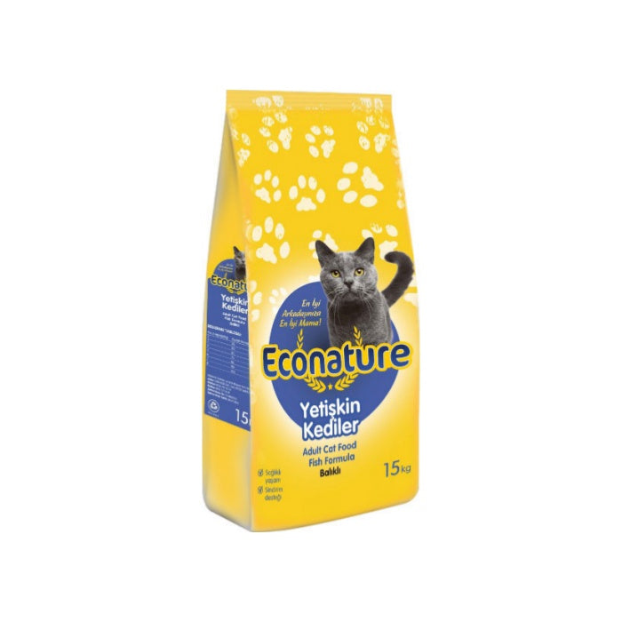 Econature Plus Yetişkin Kuru Kedi Maması (Adult Cat) Balıklı 15KG