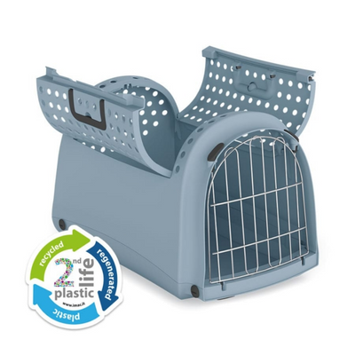Imac Linus Cabrio 2nd Lıfe Üstü Açılır Evcil Hayvan Taşıma Çantası Mavi 52,5x32x34,5cm