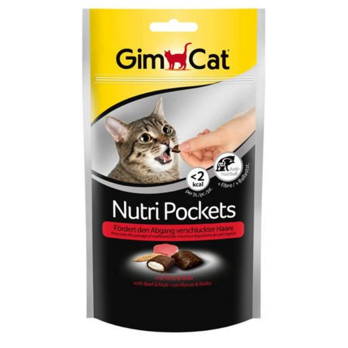 GimCat Nutripockets Kedi Ödülü Biftek Malt 60gr