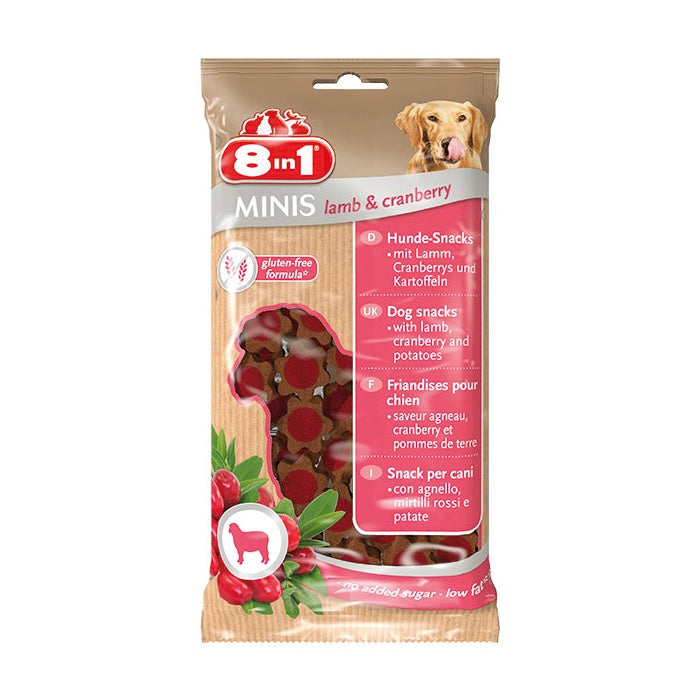 8IN1 Minis Kuzu-Kızılcık Köpek Ödülü 100Gr