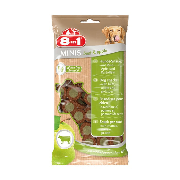 8IN1 Minis Sığır Etli-Elmalı Köpek Ödül Maması 100Gr