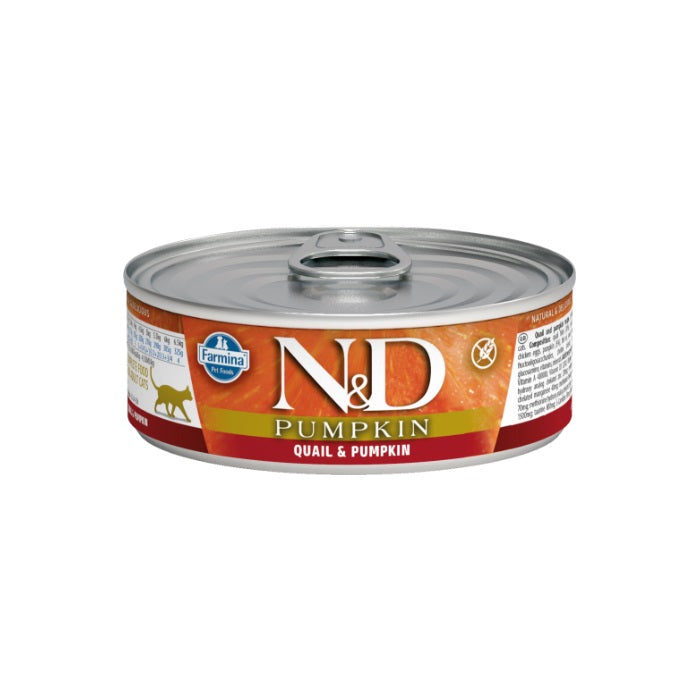 N&D Pumpkin Tahılsız Bıldırcın&Balkabağı 70gr Yaş Kedi Konservesi