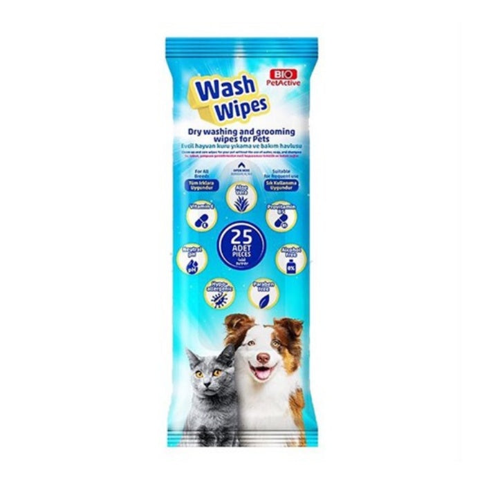 Bio Pet Active Wash Yıkama Bakım Havlusu 25'li