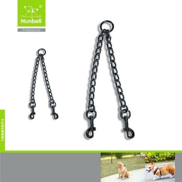 Nunbell Köpek Gezdirme Zinciri İkili 3.5cm