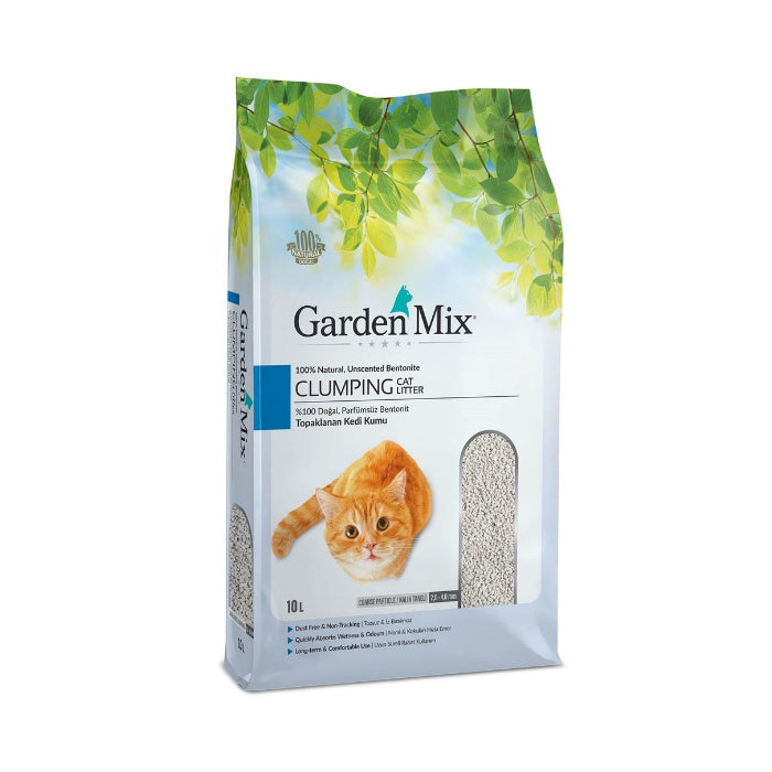 Garden Mix Bentonit Parfümsüz Kalın 10L Kedi Kumu