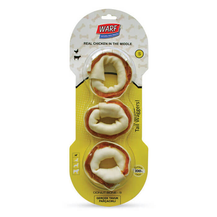 Warf Tavuklu Simit Kemik 8cm 3'lü