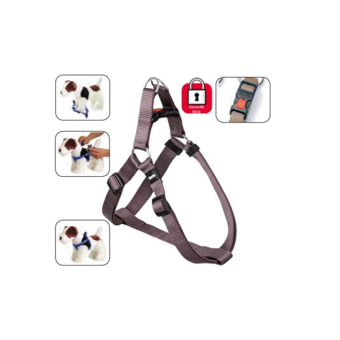 Karlie Kilitli Göğüs Tasma L 60-90cm Gri