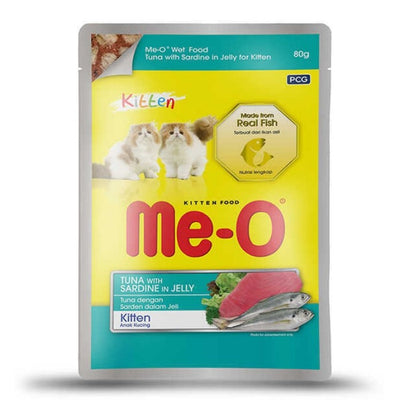 Me-o Jole İçinde Kitten Ton Balıklı Sardalyalı Yavru Kedi Pouch 80gr