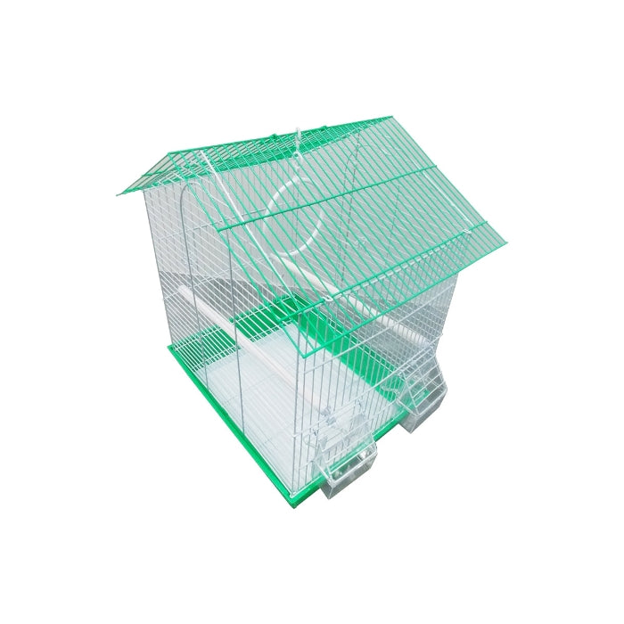 Dayang 2 Kapı Çatılı Çift Renkli Muhabbet Kafes 35x28x46cm