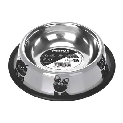M-Pets Petjoy Catfamily Çelik Mama Kabı (S) 355ml