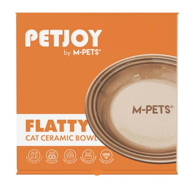M-Pets Petjoy Flatty Seramik Mama Kabı Brown 250ml