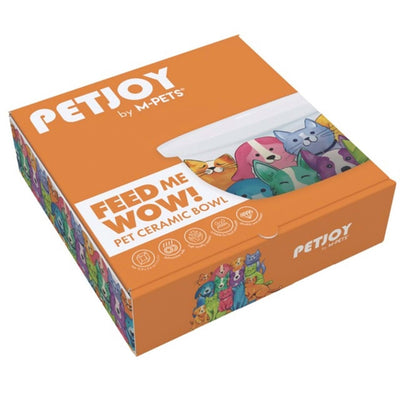M-Pets Petjoy Feedme Bowl Seramik Mama Kabı Mix Color 300ml