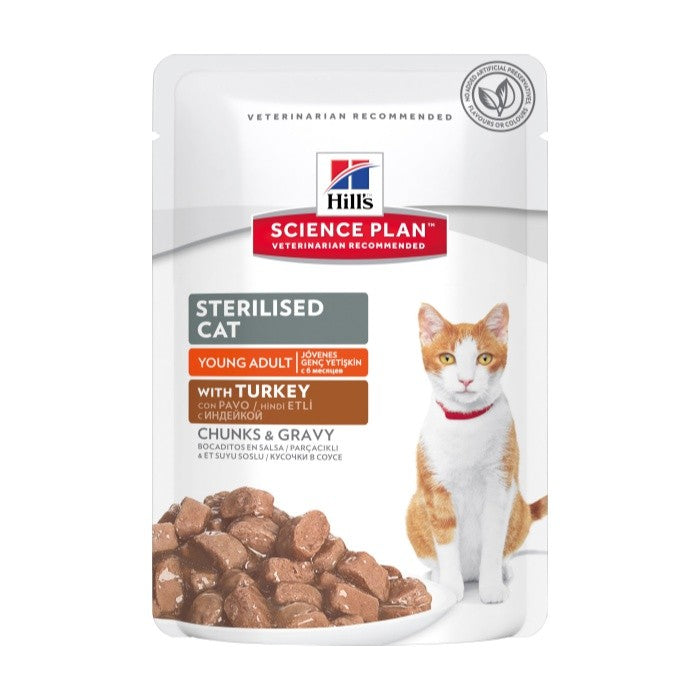 Hill's SP Hindili Kısırlaştırılmış Yetişkin Kedi Pouch 85g
