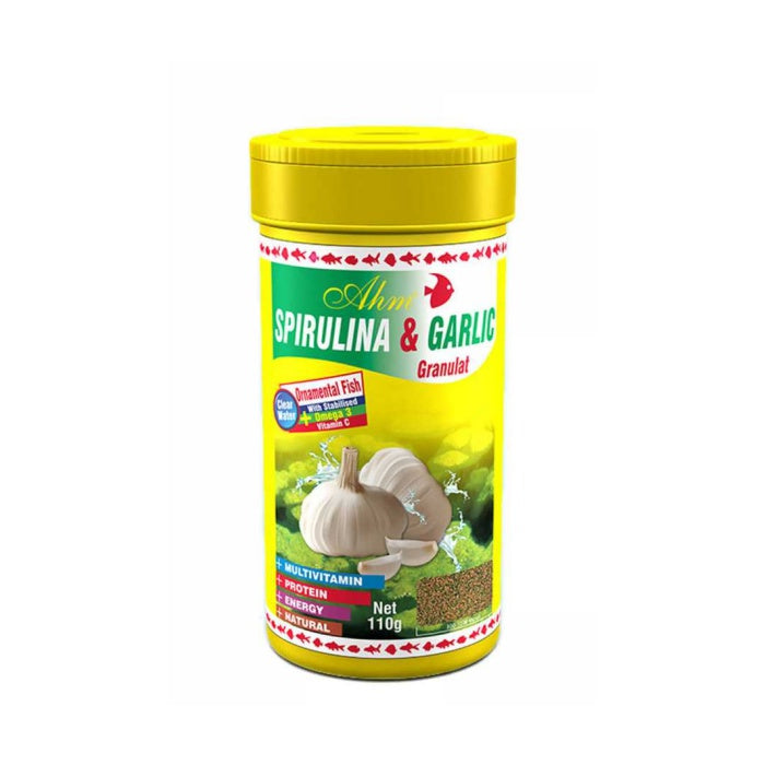Ahm Spirulina & Garlic Balık Yemi 250ml