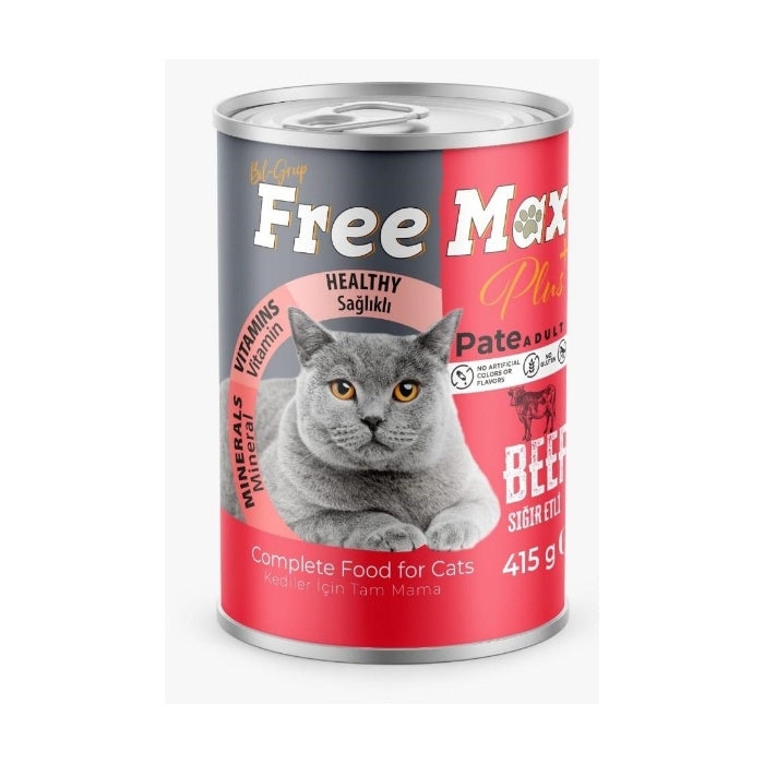 Free Max Biftekli Yetişkin Kedi Konservesi 415gr