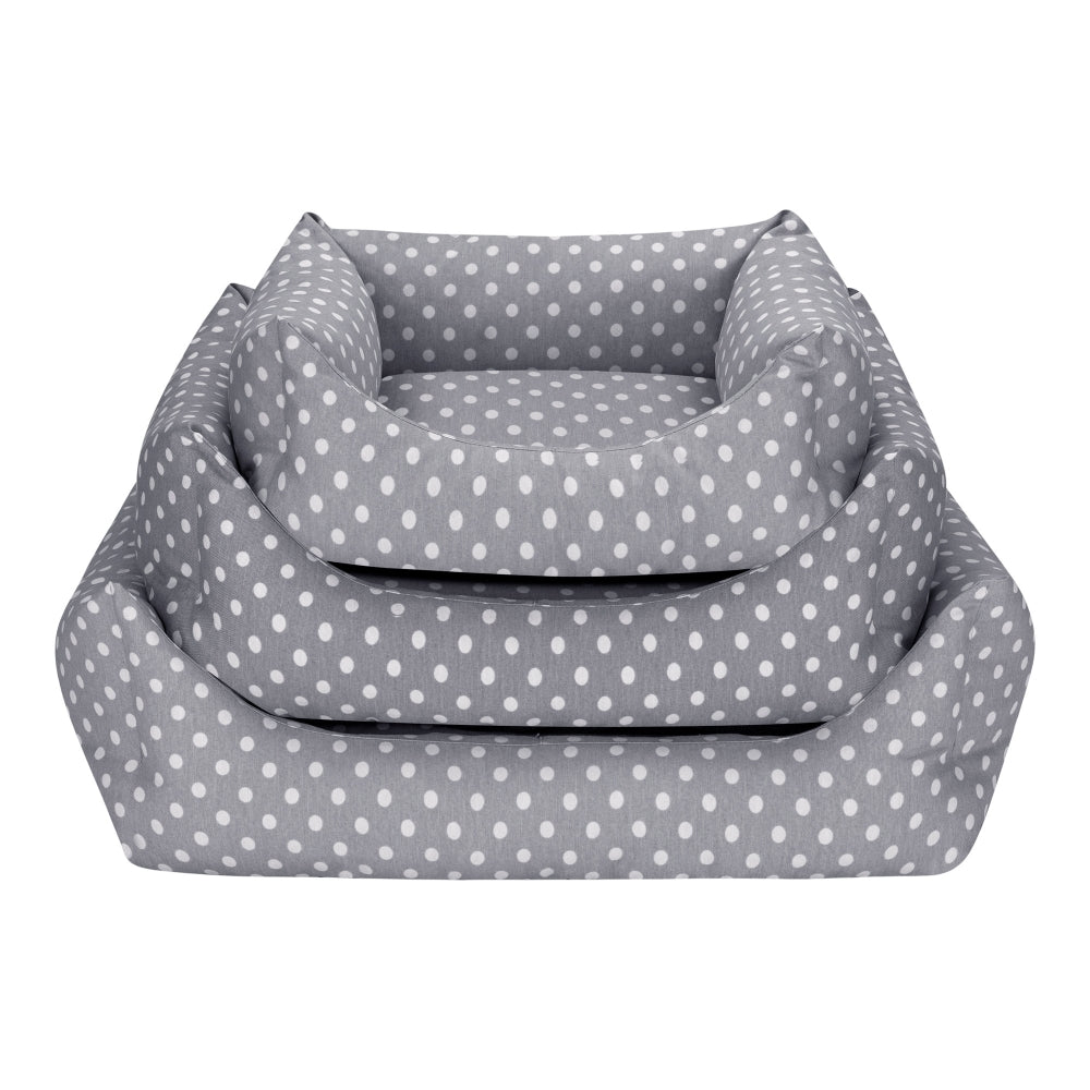 Pet Comfort Uniform Gri Puantiyeli Köpek Yatağı M 70x60cm