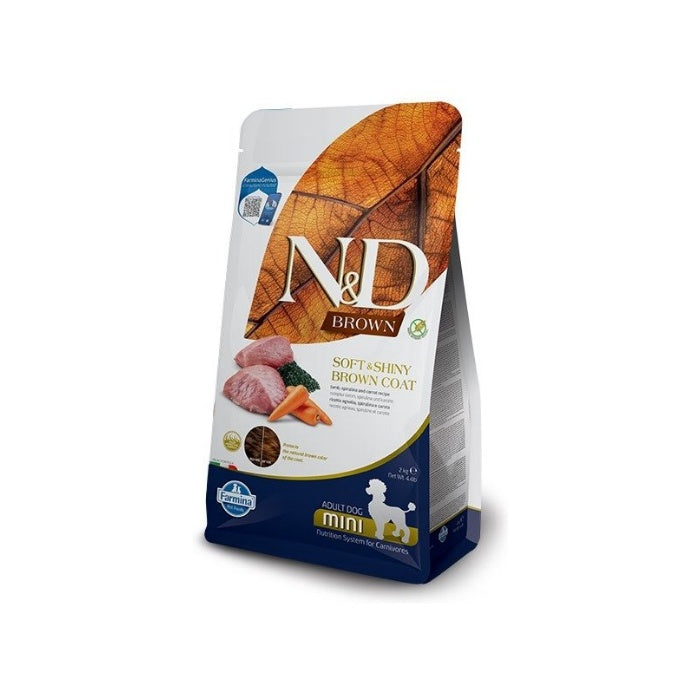 N&D Brown Dog Kuzu Etli, Patates, Havuç, Spirulina 2 Kg Mini Kahverengi Yetişkin Köpek Maması
