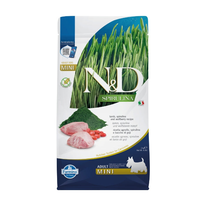N&D Spirulina Kuzu Etli 2 Kg Mini Yetişkin Kuru Köpek Maması
