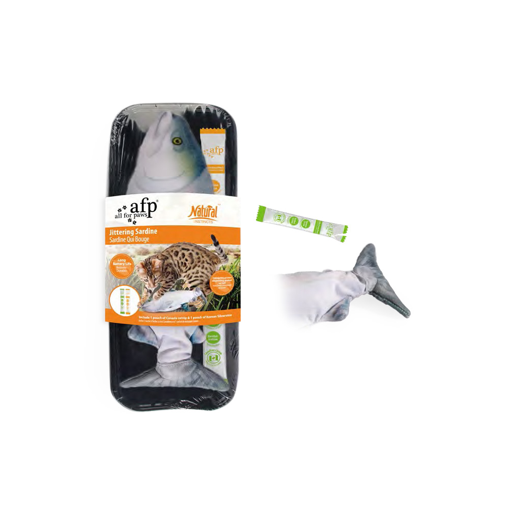 AFP Titreşimli Sardalya 28x12x5,5 cm Catnip&Gümüşasma