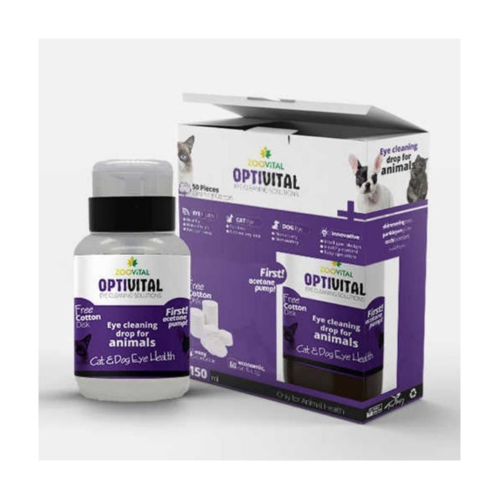 Zoovital Optivital Göz Solüsyonu 150ml Pamuk Hediyeli