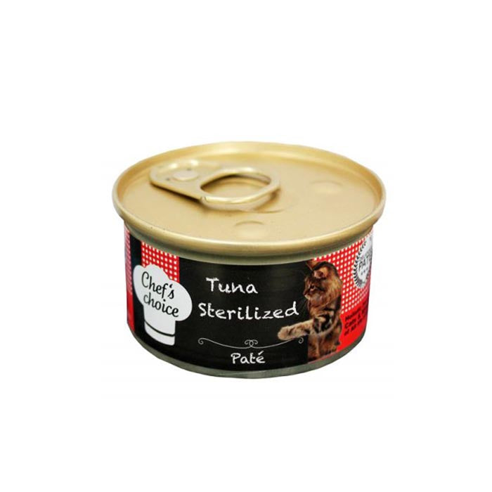 Chef'S Choice Pate Ton Balıklı Tahılsız Kısırlaştırılmış Kedi Konservesi 85gr