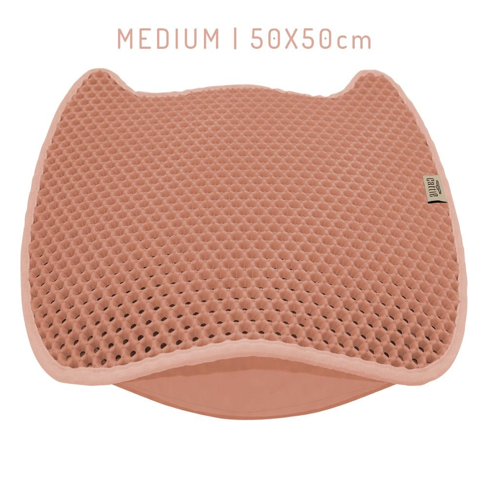 Cattie Kedi Model Kum Toplayıcı Fonksiyonel Kedi Paspası Pembe 50X50Cm