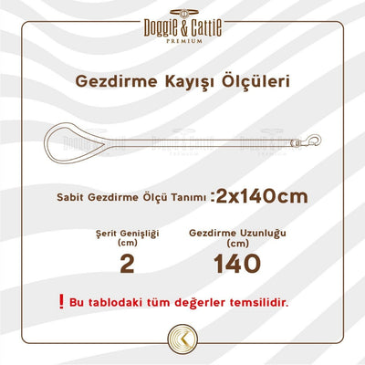 Doggie Dokuma Çift Köpek Gezdirme Aparatı Haki 2X70-70Cm