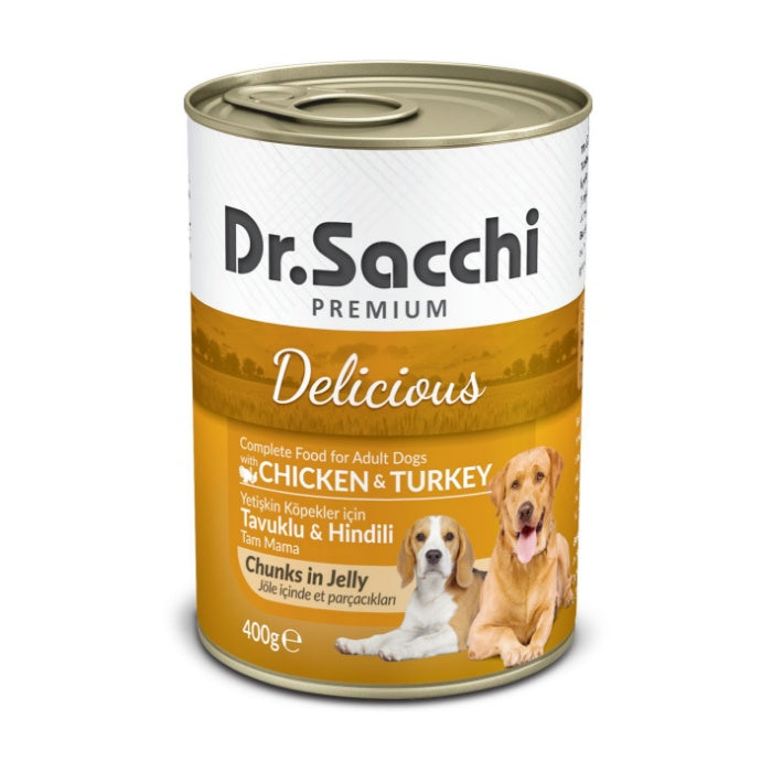 Dr.Sacchi Tavuklu&Hindili Köpek Konservesi 400gr