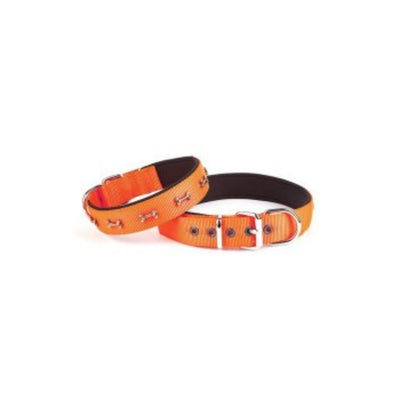 Doggie Konfor Dokuma Kemikli Boyun Tasması Turuncu 2,5X42-50Cm